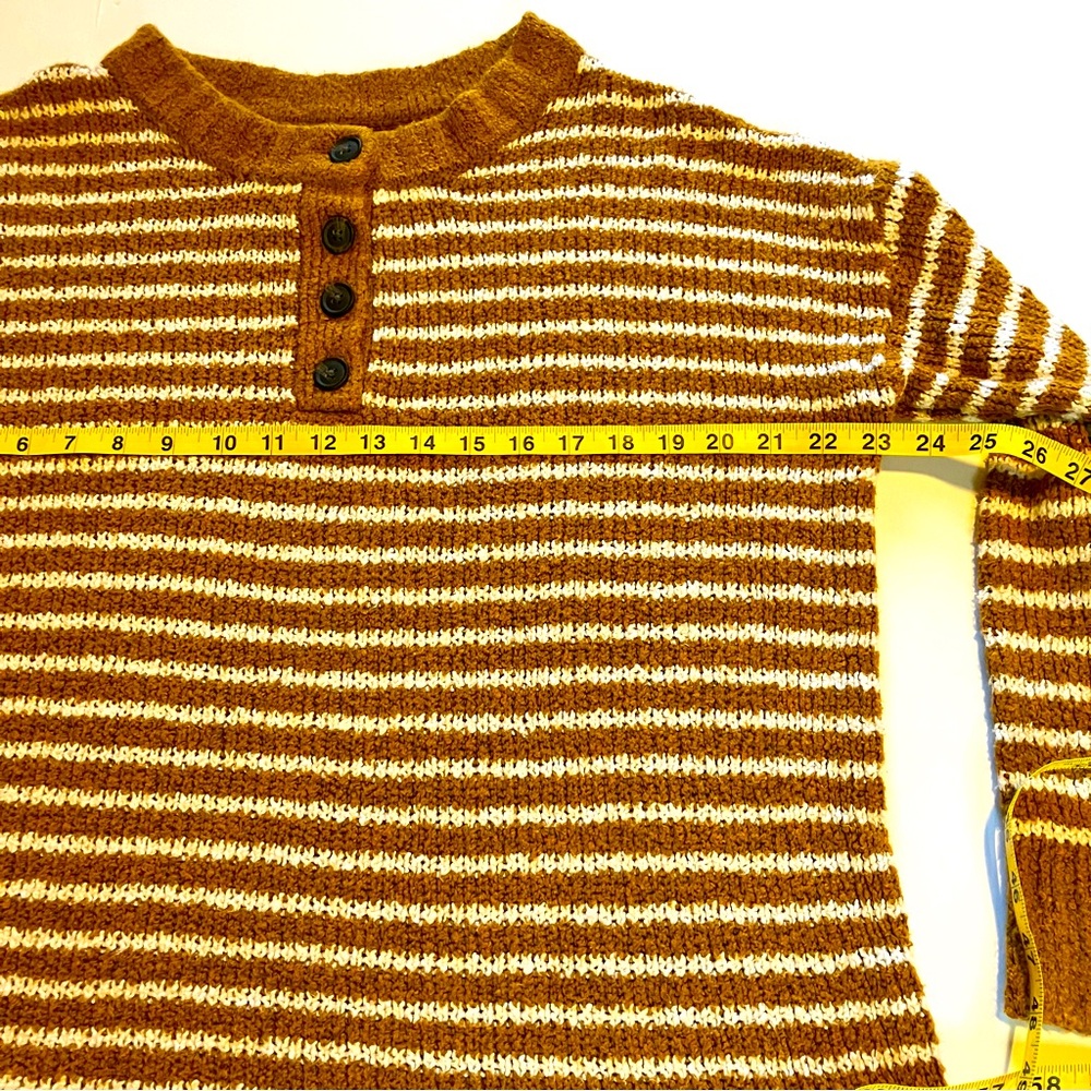 American Eagle Henley Stripped Pullover Sweater - image 7